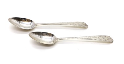 Lot 75 - A pair of George III Irish silver tablespoons