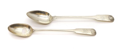 Lot 91 - A George III Scottish Fiddle and Shell pattern silver basting spoon