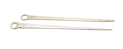 Lot 81 - Two George III meat skewers