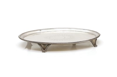 Lot 9 - A George III silver oval tray