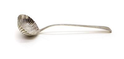 Lot 45 - A George III silver soup ladle