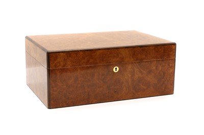 Lot 312 - A yew wood humidor