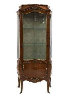 Lot 368 - A Louis XV style kingwood and parquetry vitrine