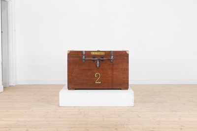 Lot 563 - A teak military chest