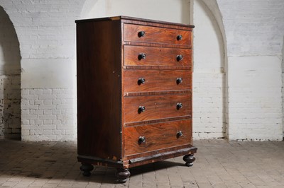 Lot 381 - A mahogany chest of drawers