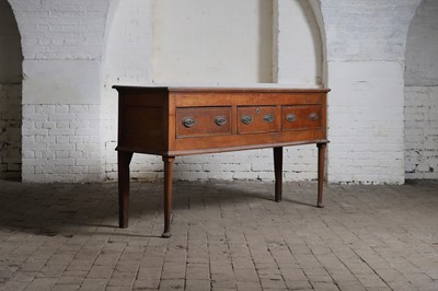 Lot 370 - A George III fruitwood dresser base