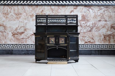 Lot 225 - A Victorian Aesthetic ebonised side cabinet