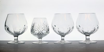 Lot 125 - A set of five Waterford Crystal 'Colleen' pattern brandy glasses