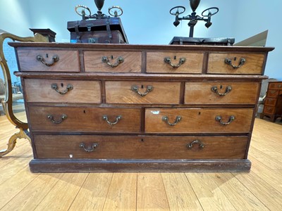 Lot 88 - A large George III mahogany library desk