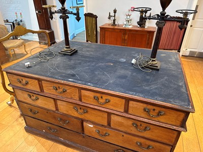 Lot 88 - A large George III mahogany library desk