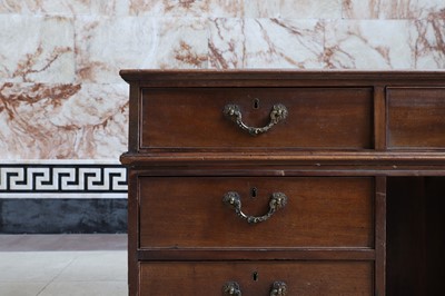 Lot 88 - A large George III mahogany library desk