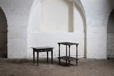 Lot 172 - Two late Victorian ebonised occasional tables