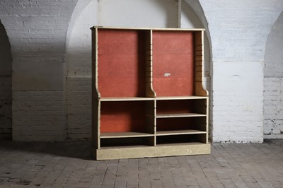 Lot 331 - A painted pine open bookcase