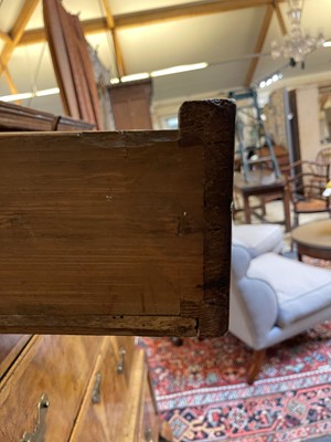 Lot 410 - A George I oyster-veneered walnut chest on stand