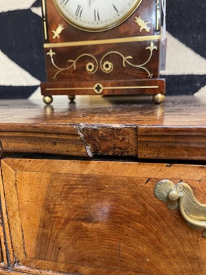 Lot 410 - A George I oyster-veneered walnut chest on stand