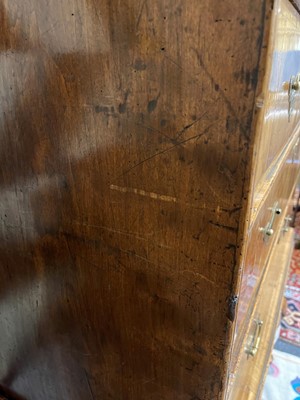 Lot 410 - A George I oyster-veneered walnut chest on stand