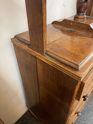 Lot 414 - A Victorian oak press chest