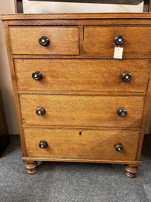 Lot 414 - A Victorian oak press chest