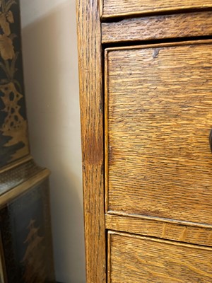 Lot 414 - A Victorian oak press chest