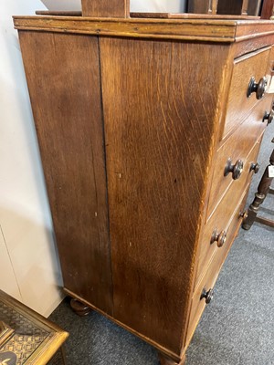 Lot 414 - A Victorian oak press chest