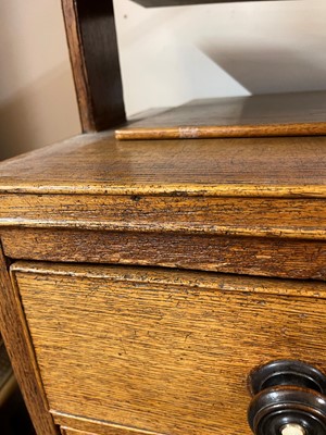 Lot 414 - A Victorian oak press chest