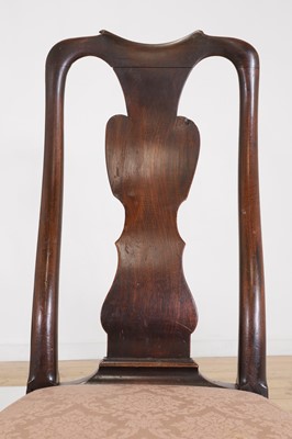 Lot 439 - A pair of George I mahogany side chairs