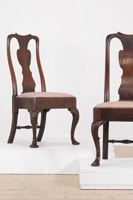 Lot 439 - A pair of George I mahogany side chairs