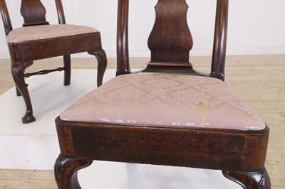 Lot 439 - A pair of George I mahogany side chairs