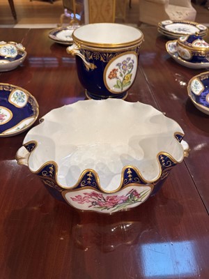 Lot 227 - A Republican Sèvres porcelain 'beau bleu' dessert service