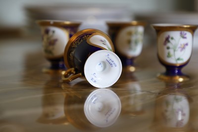 Lot 227 - A Republican Sèvres porcelain 'beau bleu' dessert service