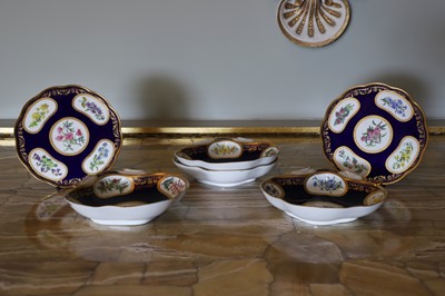 Lot 227 - A Republican Sèvres porcelain 'beau bleu' dessert service