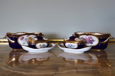 Lot 227 - A Republican Sèvres porcelain 'beau bleu' dessert service