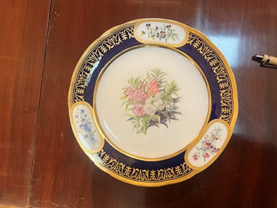 Lot 227 - A Republican Sèvres porcelain 'beau bleu' dessert service