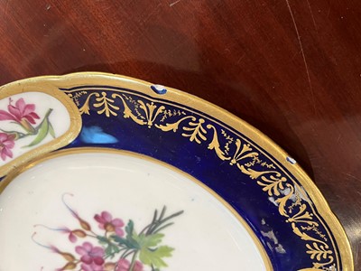 Lot 227 - A Republican Sèvres porcelain 'beau bleu' dessert service