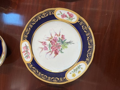 Lot 227 - A Republican Sèvres porcelain 'beau bleu' dessert service