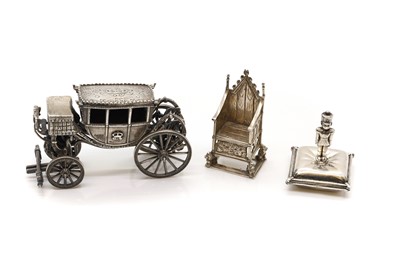 Lot 70 - A group of three silver novelty models