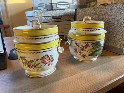 Lot 102 - A Derby porcelain botanical dessert service