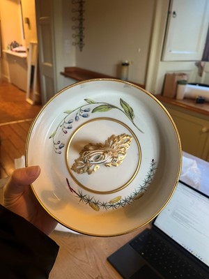 Lot 102 - A Derby porcelain botanical dessert service