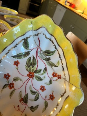 Lot 102 - A Derby porcelain botanical dessert service