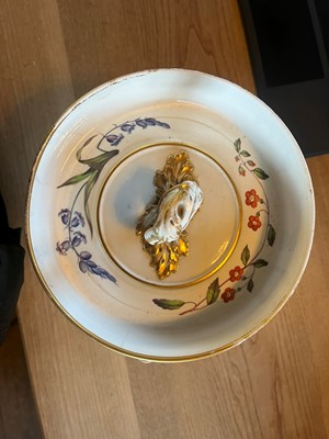 Lot 102 - A Derby porcelain botanical dessert service