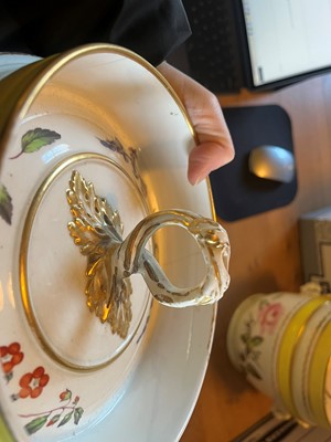 Lot 102 - A Derby porcelain botanical dessert service