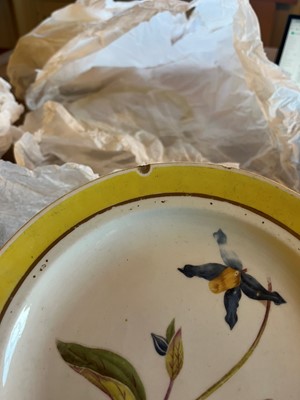 Lot 102 - A Derby porcelain botanical dessert service
