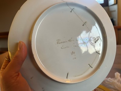 Lot 102 - A Derby porcelain botanical dessert service