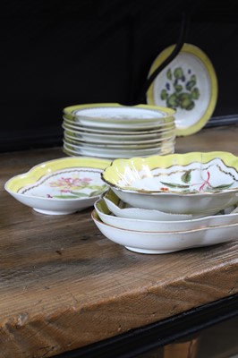 Lot 102 - A Derby porcelain botanical dessert service
