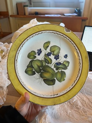 Lot 102 - A Derby porcelain botanical dessert service