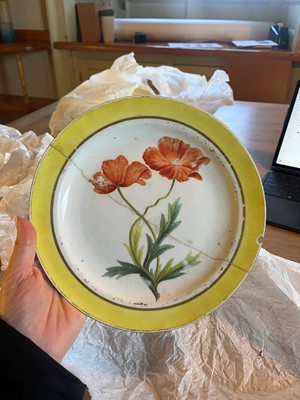 Lot 102 - A Derby porcelain botanical dessert service