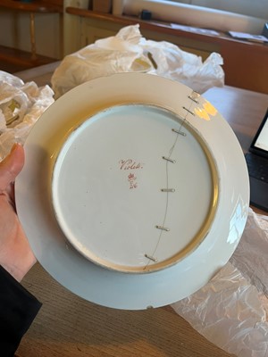 Lot 102 - A Derby porcelain botanical dessert service