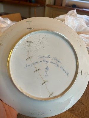 Lot 102 - A Derby porcelain botanical dessert service