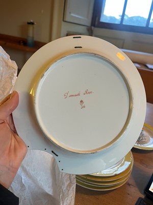 Lot 102 - A Derby porcelain botanical dessert service