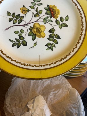 Lot 102 - A Derby porcelain botanical dessert service